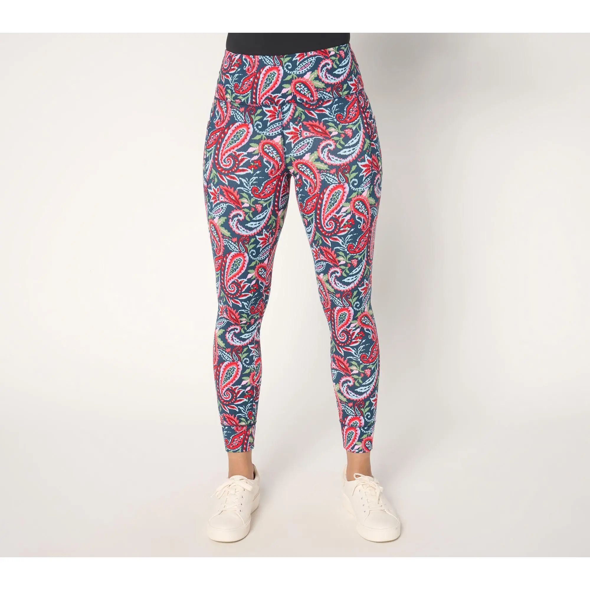 Belle Body by Kim Gravel Petite Pop of Paisley Phone Pocket Legging