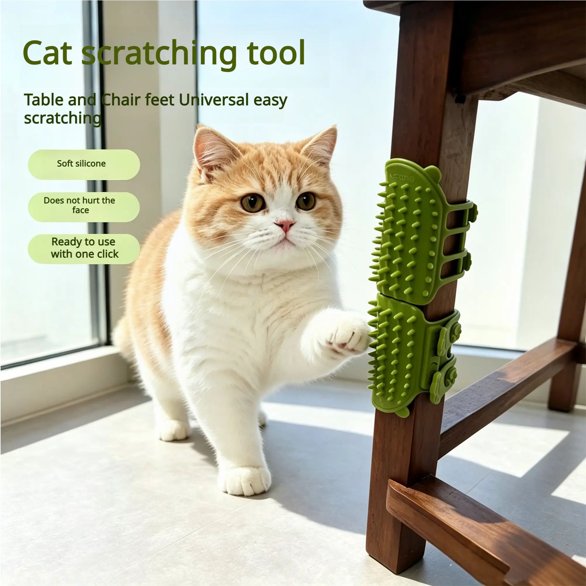 2-Pack Universal Silicone Self-Grooming Cat Slicker Brush - Corner Scratching Board with Massaging Brush, Hair Care & Scratch Relief Gadget for Long-Haired & Short-Haired Cats/Kittens, Durable Wear-Resistant Pet Grooming Tool