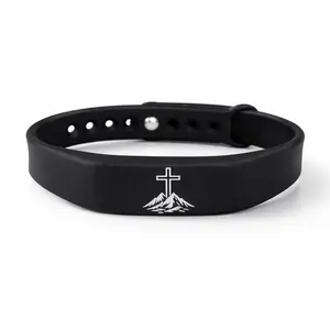 MOMENT WITH JESUS NFC BIBLE VERSE BRACELET DAILY BIBLE VERSE DURABLE WATERPROOF SILICONE EVERYDAY FAITH CROSS BRACLET WITH MOUNTAIN DESIGN