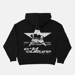 Cold Culturee Design STAR TEETH with Gildan Black Hoodie - Trendy and Comfortable Gildan Hooded Sweatshirt, Perfect for Casual Wear, Comfortable and Relaxed Fit Pullover