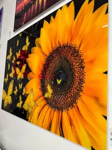 ACRYLIC WALL ART Sunflower with Butterflies 60x40 - Vibrant Acrylic Design for Home Decor