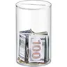 Acrylic Cylindrical Coin Piggy Bank - 3.54"l x 3.54"w x 6"h Secure Acrylic Savings Jar, Aesthetic Home Decor Unopenable Cash Saving Ornament