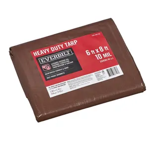 6 ft. x 8 ft. Brown and Silver Heavy Duty Tarp
