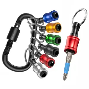 Handheld Keychain Quick-Release Adapter Rod, 1/4 Inch Screwdriver Bit Fast Disconnect Socket Conversion Rod, Climbing Hook Tool Set