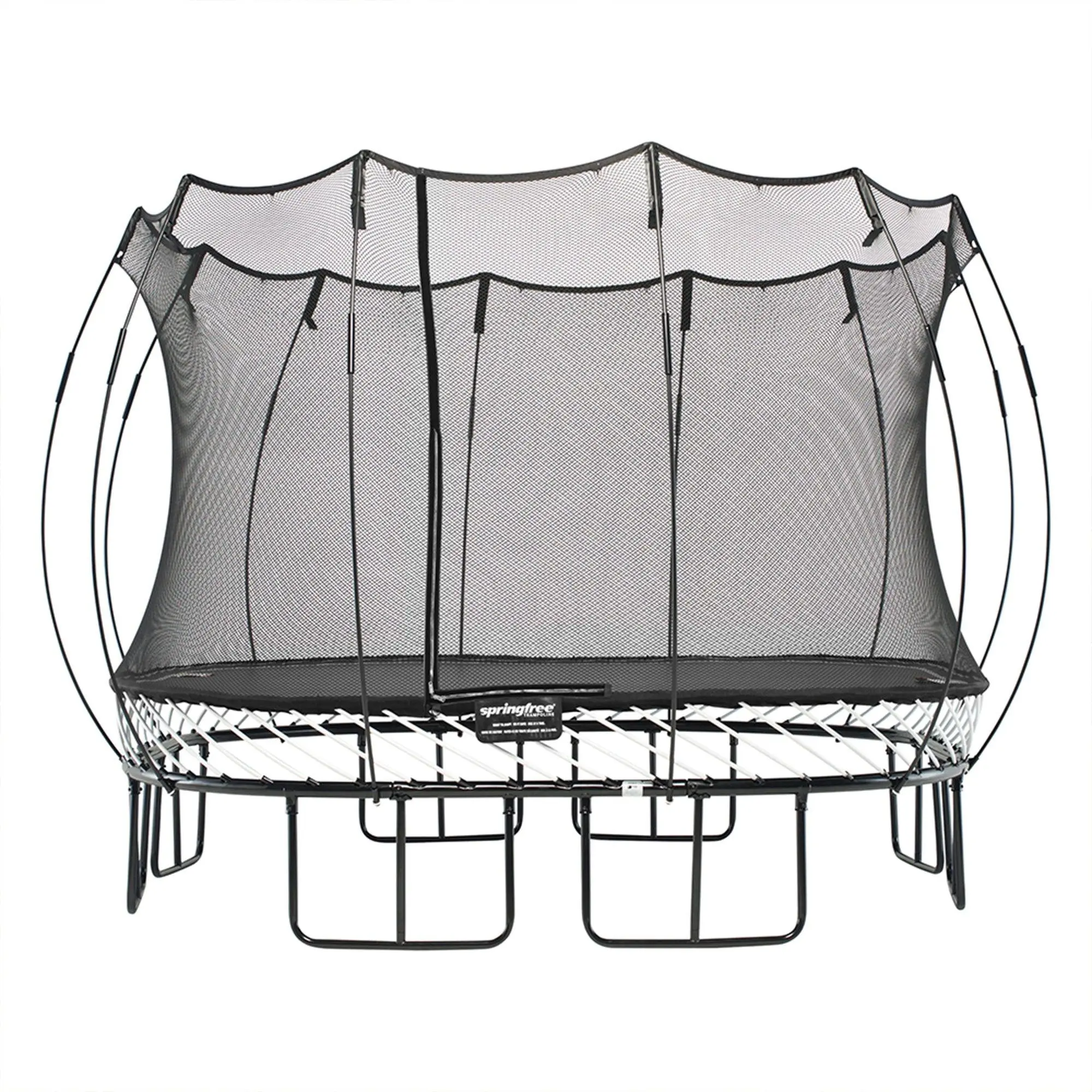 Springfree Large Square Backyard Trampoline With Enclosure and Hidden Frame, 11' Springfree Large Square Backyard Trampoline With Enclosure and Hidden Frame, 11'