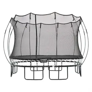Springfree Large Square Backyard Trampoline With Enclosure and Hidden Frame, 11'