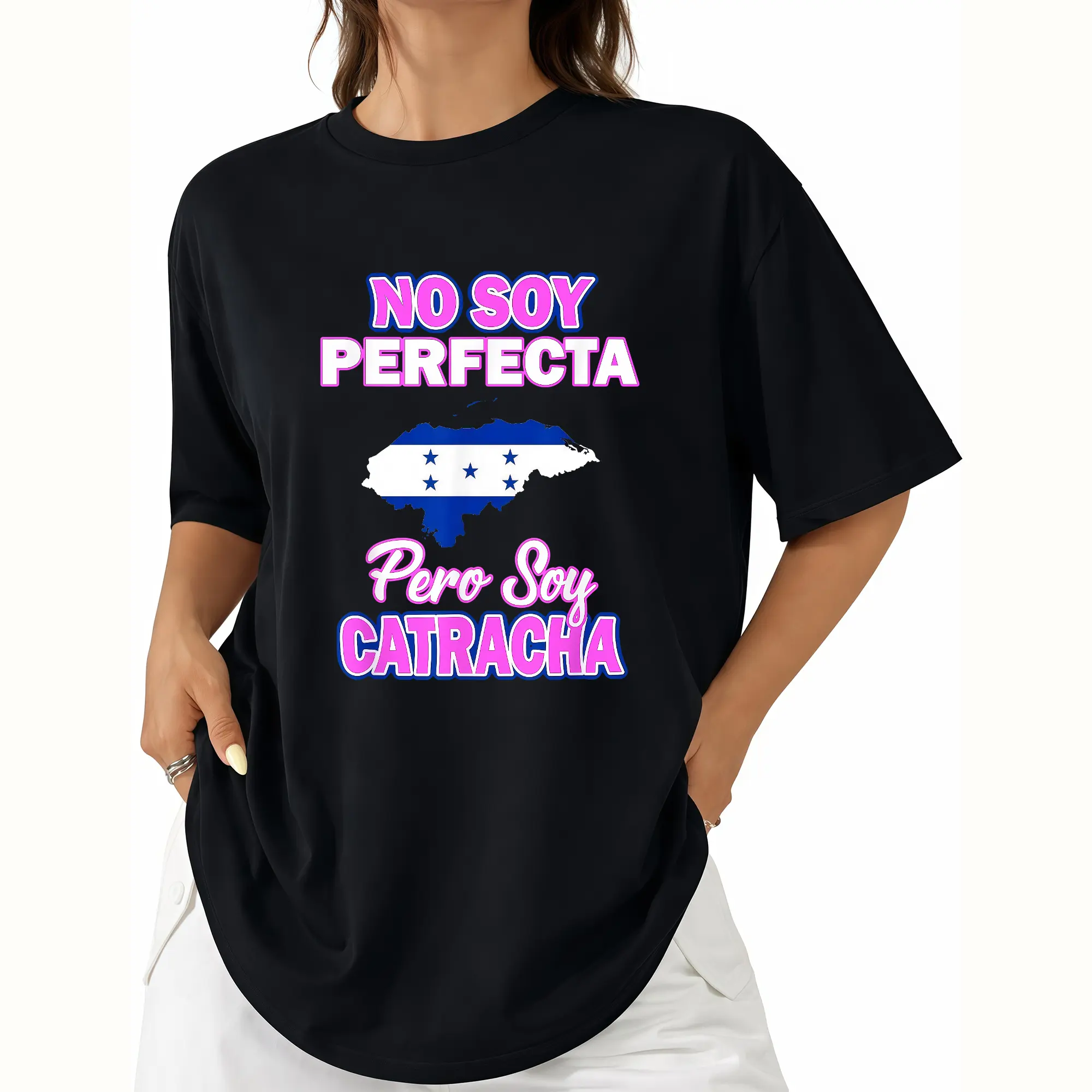 Cotton Unisex Shirts Catrachas Honduras Flag Shirts Honduras T-Shirt Casual Top