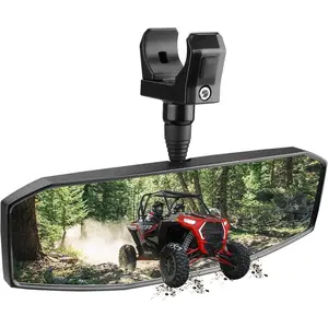 UTV Rear View Mirror,SXS UTV Mirrors HD,360°Adjustable Angle for 1.5" to 2.0 inch Round Roll Cage,Compatible with Polaris RZR,Honda Pioneer,Kawasaki KRX/Mule,Yamaha,Talon,Can Am X3,CFMOTO