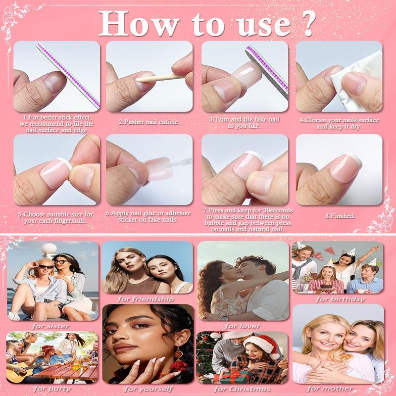 Short Nail Tips Extra Short Square Nail Tips, 120Pcs Fake Nails 12 Sizes Acrylic Clear Nails for Beginner and Professional DIY Gel Nails Salon