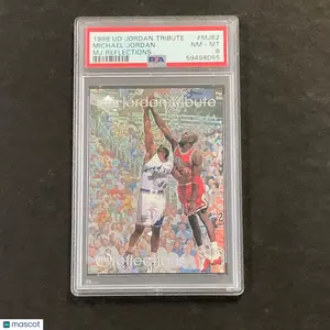 1998 UD Jordan Tribute #MJ62 Michael Jordan PSA 8 NM-MT MJ Reflections