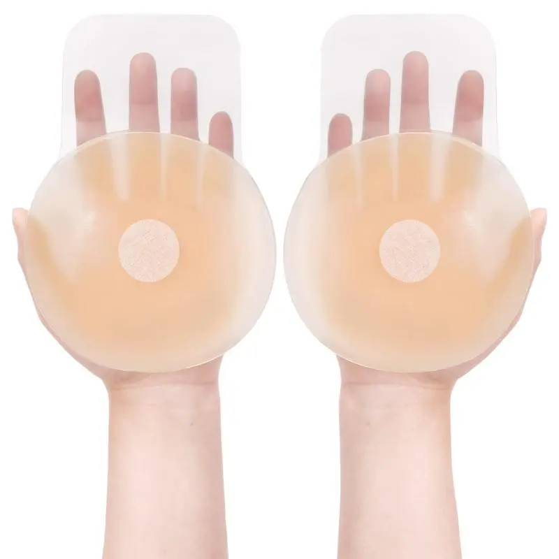Women's Reusable Nipple Covers, Silicone Invisible Self-Adhesive Push Bra for Summer Wear, Skin Color, Comfortable Fit, Sustainable, Hygienic