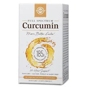 Solgar Full Spectrum Curcumin Liquid Extract Softgels 30 Count 11/26