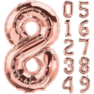 Rose Gold Number Balloon