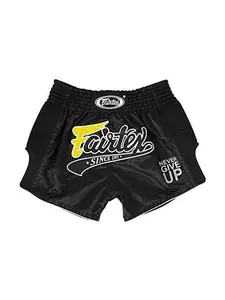 Fairtex BS1708 Black Slim Cut Muay Thai Boxing Short