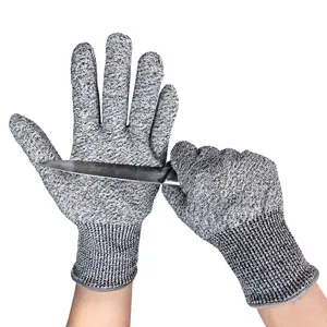 ANSI A4 / EN388 Level D Cut Resistant Gloves HPPE Anti-Cut Wear-Resistant Anti-Slip for Automotive industry & Mechanical assembly & Equipment maintenance,1Pair