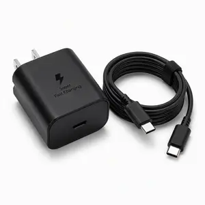 45W USB-C Super Fast Wall Charger Kit with 6FT USB-C to USB-C Cable, Fast Charging Adapter Compatible with Samsung Galaxy S25 S24 S23 S22 S21 Note 20 Z Fold Z Flip A Series Tab and Other USB Type-C Phones Tablets