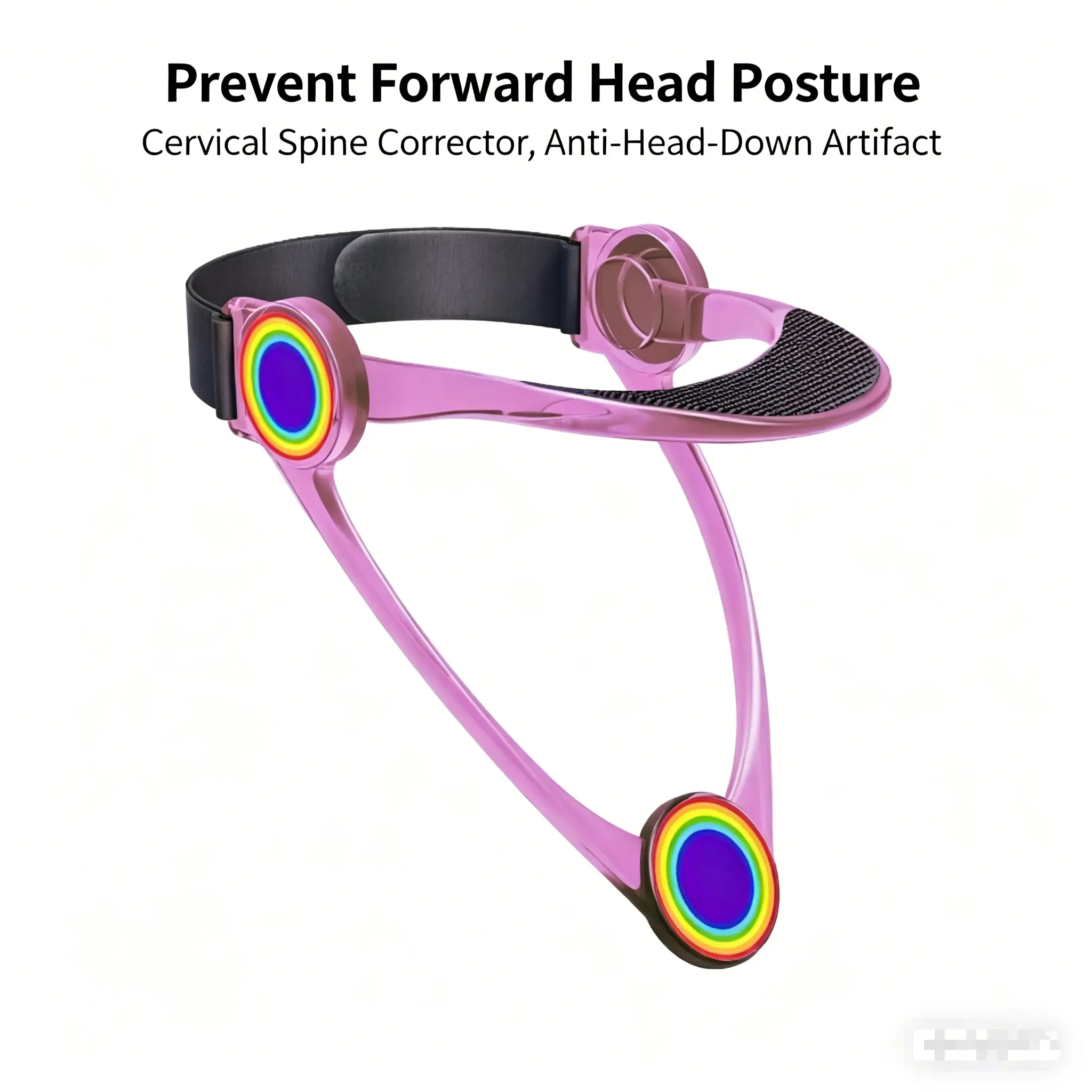 Cervical Neck Brace Posture Corrector, Adjustable & Breathable for Tech Neck Relief - Foldable & Portable for Office or Home Use, Healthcare