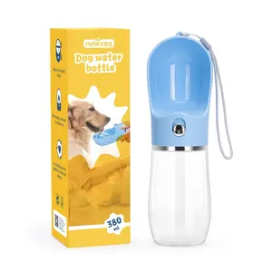 Nobleza Leakproof Dog Water Dispenser 380ml - Safe Durable Food Grade BPA Free Lead Free Pet Hydration Bottle