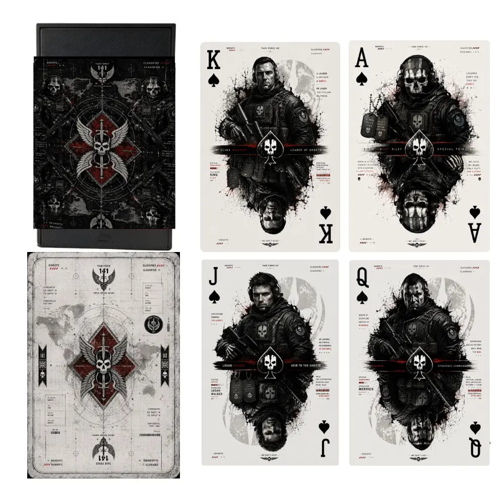 Call of Duty Ghosts Playing Card | Tactical Soldier 54-card deck | Unique Gift for COD Fans, Gamers, Collectors