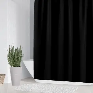 1/4 piece black pattern, Shower curtain sets, set includes shower curtain, toilet seat cushion, bathroom cushion and toilet lid cover, bathroom decoration with 12 hooks, waterproof partition curtain, bathroom decoration accessories, Bathroom Accessory