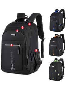 Men's Large Capacity Casual Travel Backpack, Adjustable Straps, Multi-Pocket Business & School Bag, Travel Backpack