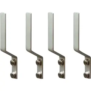 4 Pcs Aluminum Shoes Hooks, Door Wall Mounted Shoes Rack Shelf Organizer for Door Hanging Shoes