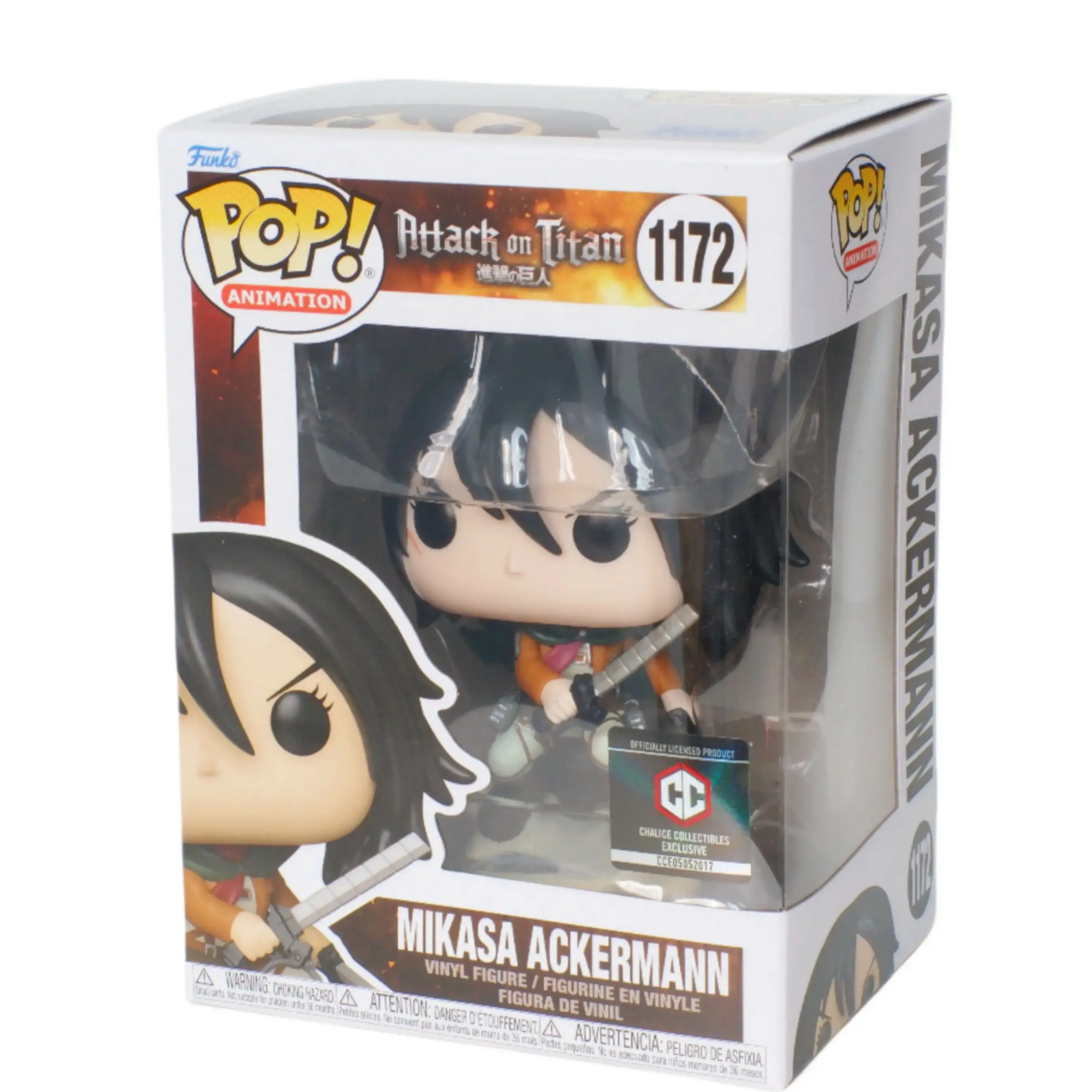 Funko Pop! Animation: Attack On Titan- Mikasa Ackermann #1172 , Chalice Collectibles Ex, with Clear Pop Protector