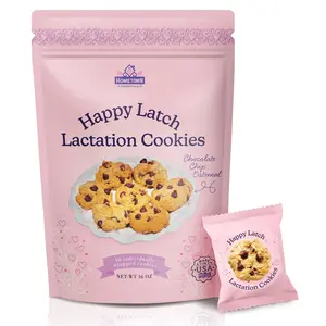 Lactation Cookies,Chocolate Chip Oatmeal, Made in USA,Natural Ingredients,No Preservatives,16 Individually Wrapped Cookies, Soft and Chewy,Whole Rolled Oats,Brewers Yeast,Sunflower Lecithin,Flaxseed Meal,Improve Breast Milk Production,16 oz