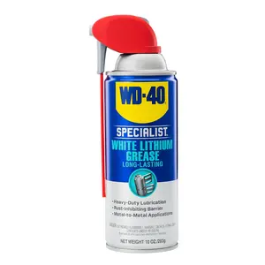 White Lithium Grease Spray with SMART STRAW SPRAYS 2 WAYS, 10 OZ
