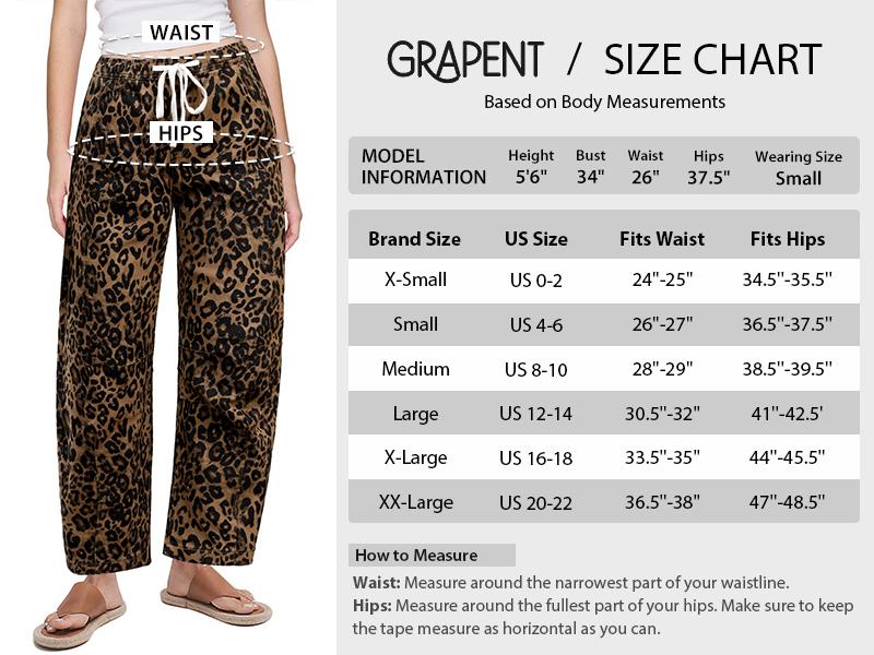 【GRAPENT Barrel Jeans Collection】Women's High-Waisted Stretchy Leopard Print Pull-On Cropped Ankle Denim Bottoms, Stylish Women's Wear for Early Fall Backtoschoolshopping, Women's Fashion Essential