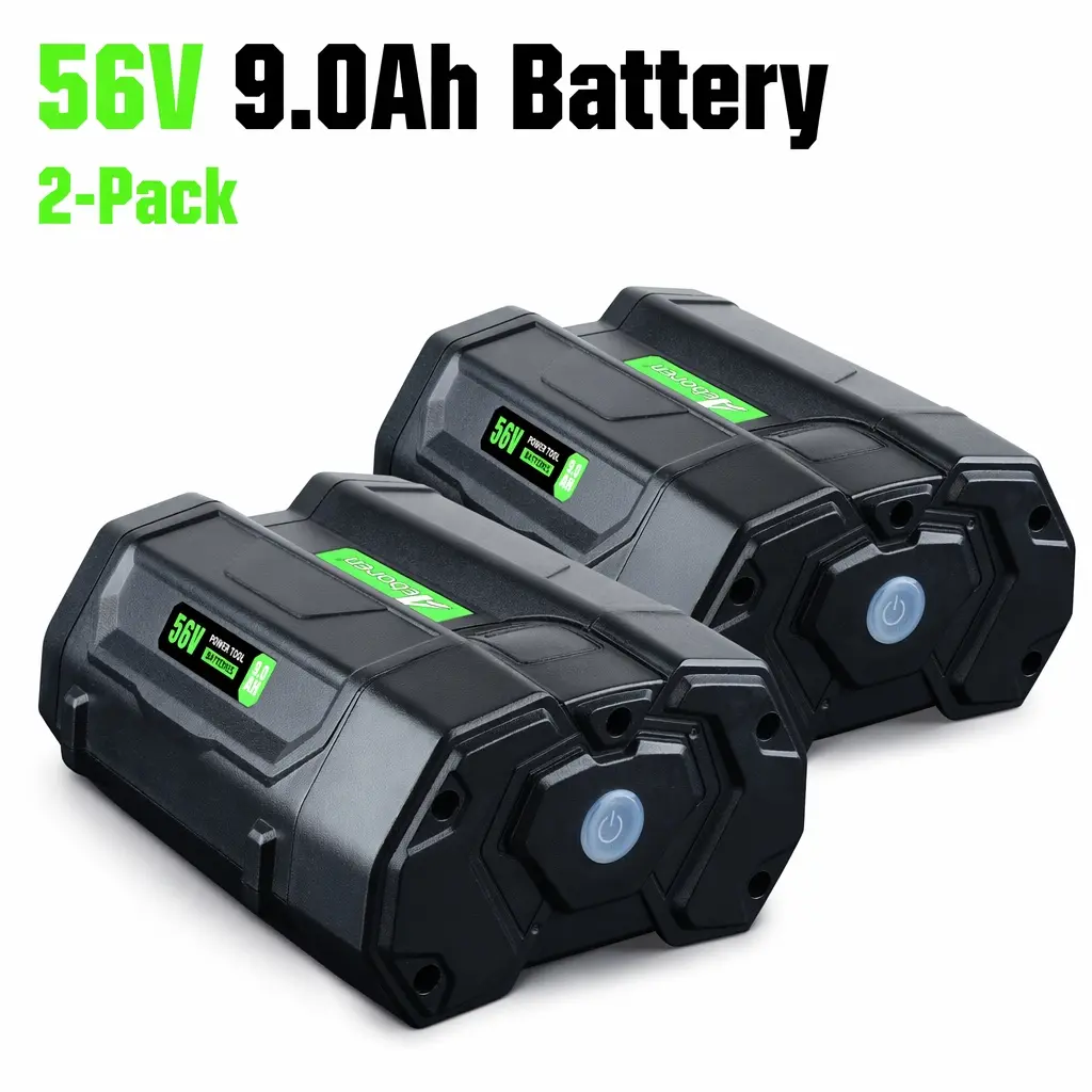 2-pack 56V MAX 9.0Ah 9000mAh Lithium Battery Replacement Compatible with EGO BA5600T, High Capacity Rechargeable Battery Pack