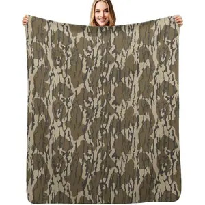 Camo Camouflage Throw Blanket Super Soft Warm Bed Blankets for Couch Bedroom Sofa Office Car Travel All Season Cozy Flannel Plush Blankets
