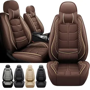 For Toyota Tacoma 2Dr /4Dr 2005-2022 2023 Car 5 Seat Covers,Waterproof Breathable Leather Seat Cover,Anti-Slip Front Rear Full Set Cushion Automotive Interior Protector Cover Decoration