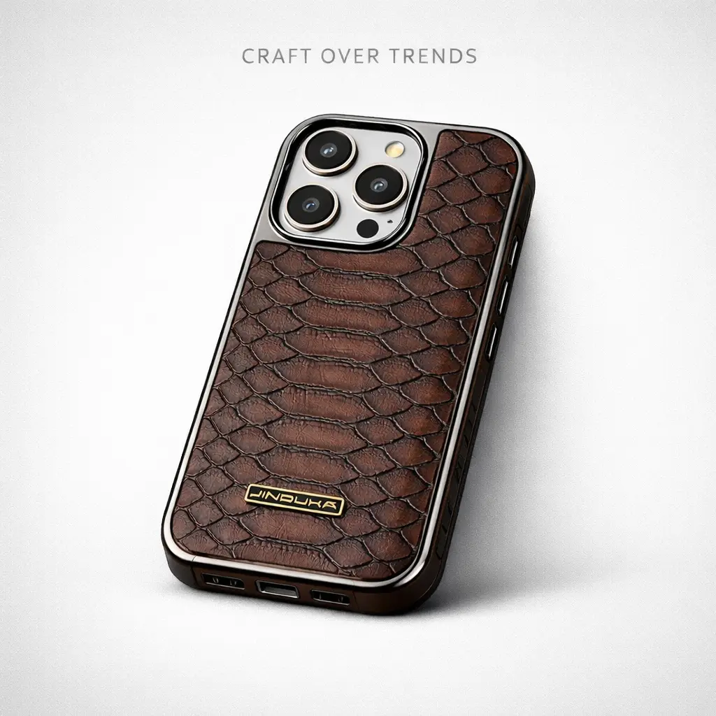Aesthetic Vegan Faux Leather Snake Skin Pattern Phone Case, Electroplated Frame, Slim Shockproof Full Protection for iPhone 17/16/15/14/13/12 Pro Max, Durable Mobile Phone Accessories for Daily Use, Christmas Design