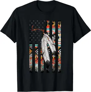 t-shirt Native American Justice Day Shirt, Tribe Feather Flag T-Shirt.