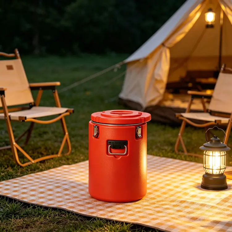 CNCEST 10.6 Gallon Commercial Soup Container with PU Foam Insulation, Stainless Steel Beverage Dispenser 15 Hours Hot/Cold Holding with 4 Buckle Lid for Catering, Buffet & Camping