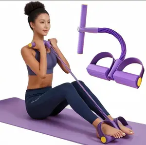 6 Tube Pedal Resistance Band Device,Foot Pedal Resistance Band with Handle Women