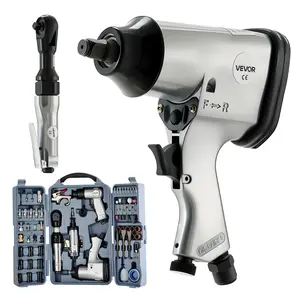 VEVOR 71 Pieces Pro Air Tool and Accessories Kit - 1/2 Air Impact Wrench, 3/8 Ratchet Wrench, 1/2 Die Grinder, 4500BPM Hammer, Blow Gun for Auto Repair, Home DIY Project - Storage Case Included