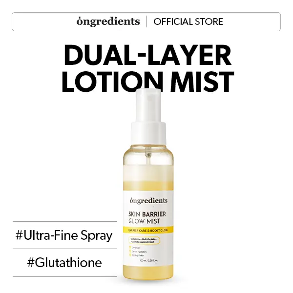 Ongredients Official Shop] Skin Barrier Glow Mist - Dual Layer Facial Mist  with Ultra-Fine Spray & Glutathione for Barrier Care & Boost Glow - TikTok  Shop