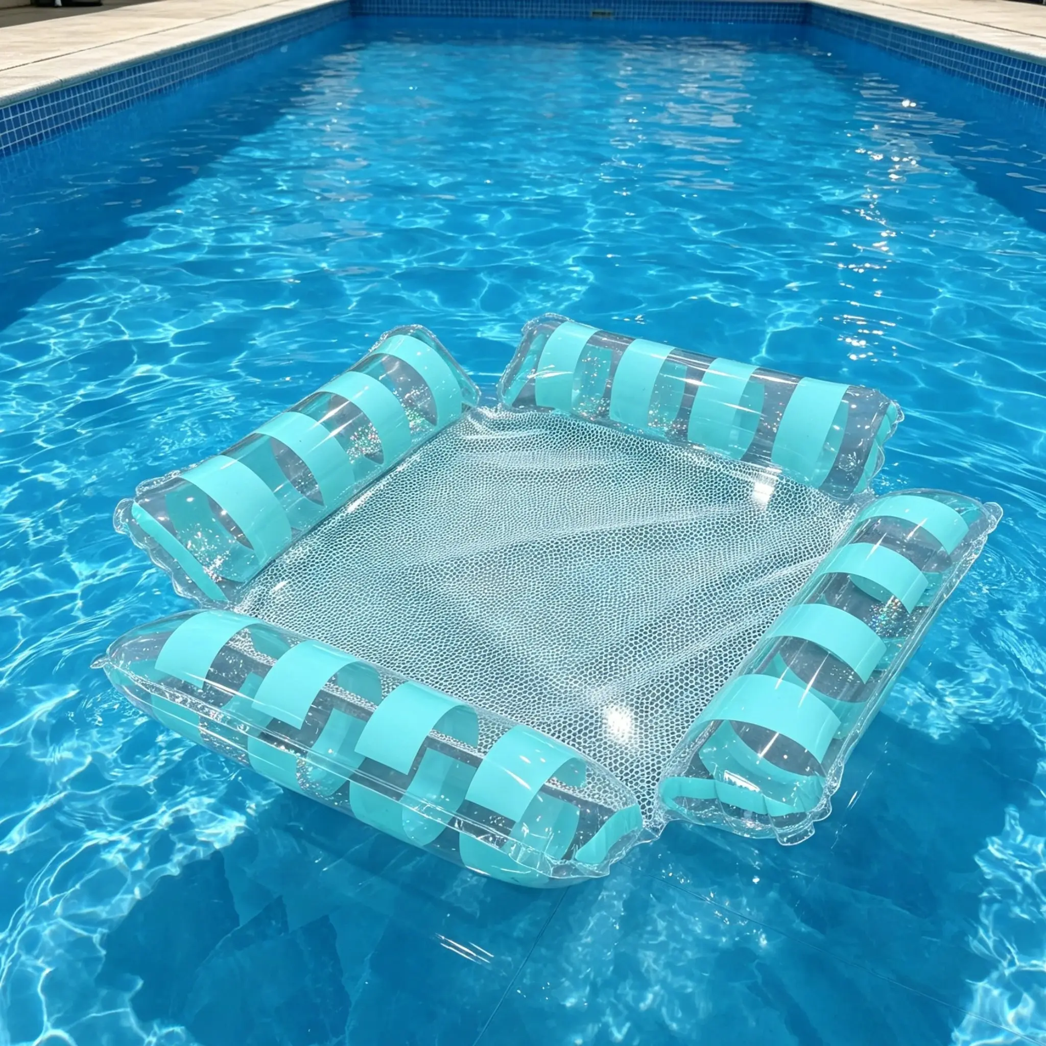 Advanced Inflatable Pool Hammock Float, Comfortable Four-In-One Water Lounge Chair, Breathable Mesh Seat, Durable Lightweight Adult Floating Hammock, Pool Inflatables