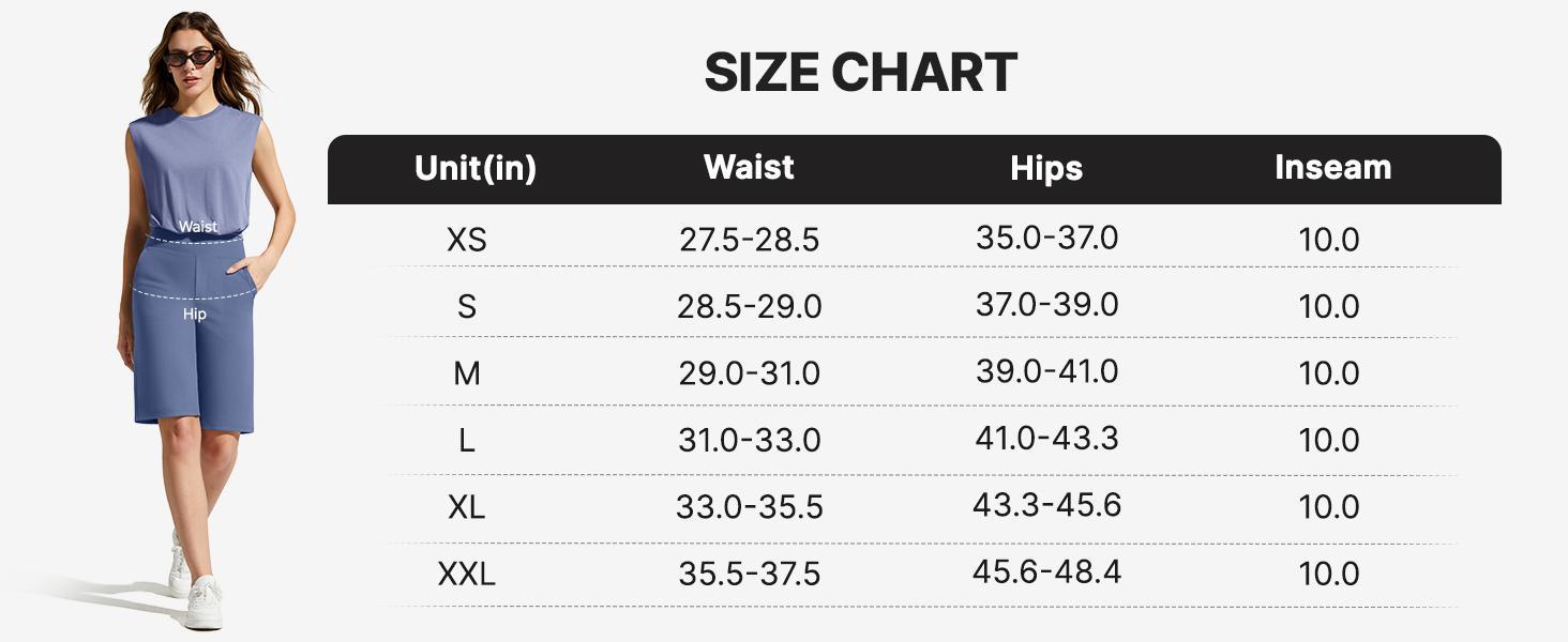 G4Free EverGoing Women's Bermuda Shorts with Pockets 10" - Knee Length Athletic Casual Long Shorts