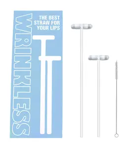 Anti-Wrinkle Glass Straw Set