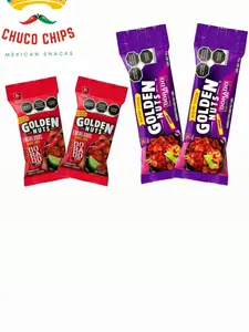 Golden Nuts Enchilados, Fuego or Salados - Kacang Incógnito Flaming Hot. Order includes 10 bags of Spicy peanuts, chili and lime flavored.