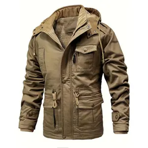 Ultimate Outdoor Explorer Jacket - Windproof, Water-Resistant, Fleece-Lined, Multi-Pocket, Detachable Hood, Breathable, and Durable - Perfect for Hiking, Camping, and Outdoor AdventuresGiftGift