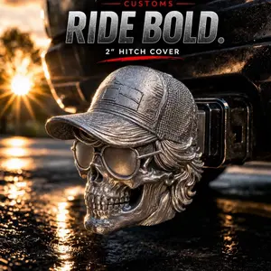 Country boy Skull - Snap-in fit | 2” Tow Hitch Cover | Premium Truck Accessory