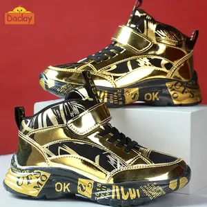 [shipping from US][shipping from US]Daclay Boys Trendy Cool Basketball Shoes, Casual Wear-resistant Non-slip Sports Shoes, All Seasons