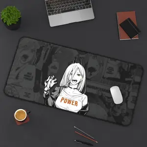 Chainsaw Man Power Desk Mat - Anime Gaming Makima - Denji Otaku Desk Decor