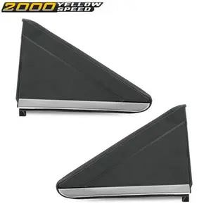 Mirror Flag Applique Trim Pair Fit For 08-19 Dodge Caravan 08-16 Town&Country