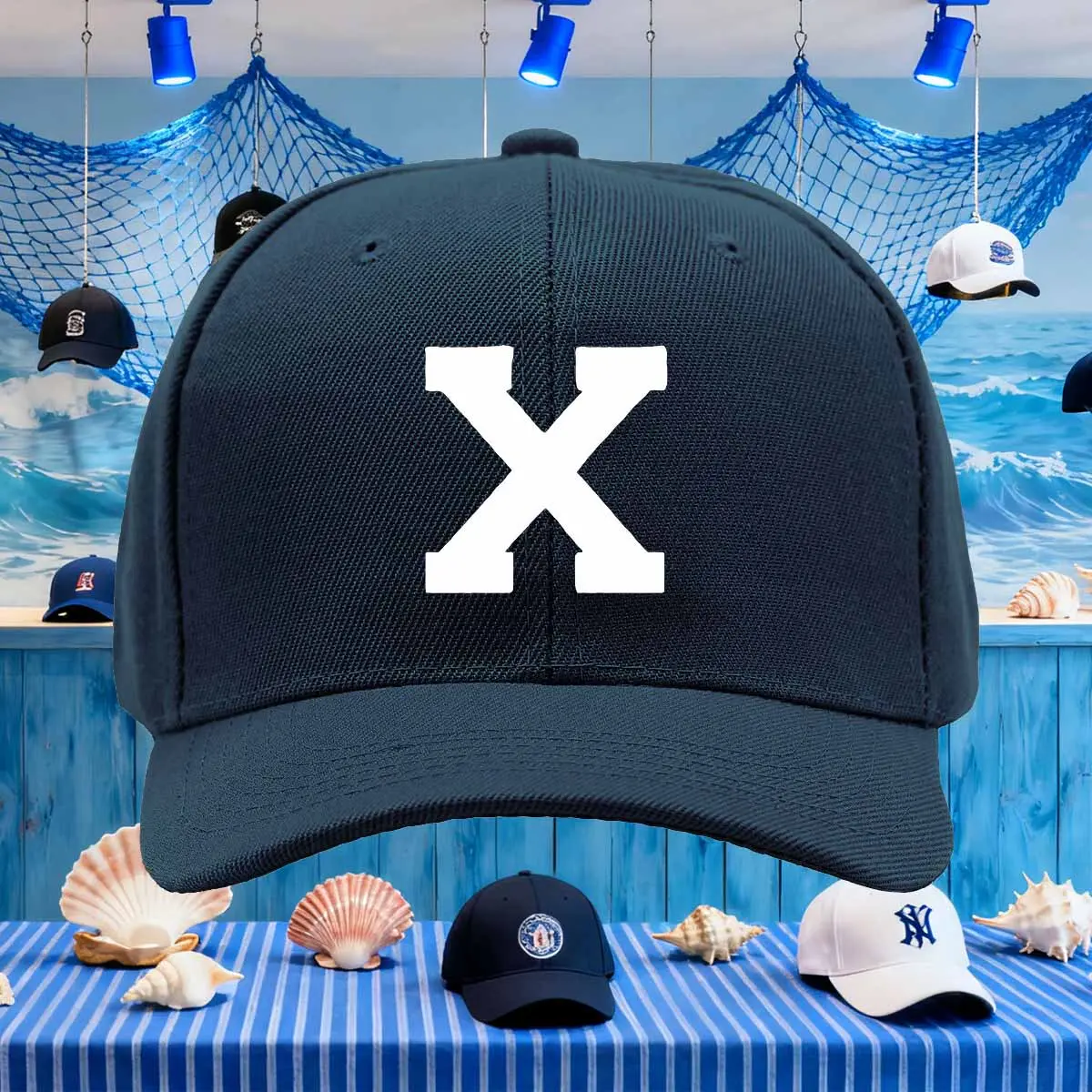 1pc Flexfit Malcolm X Baseball Cap for Men - Lightweight Stretch Fit, Black with White X Logo  Sandwich Cap Premium Quality Cap