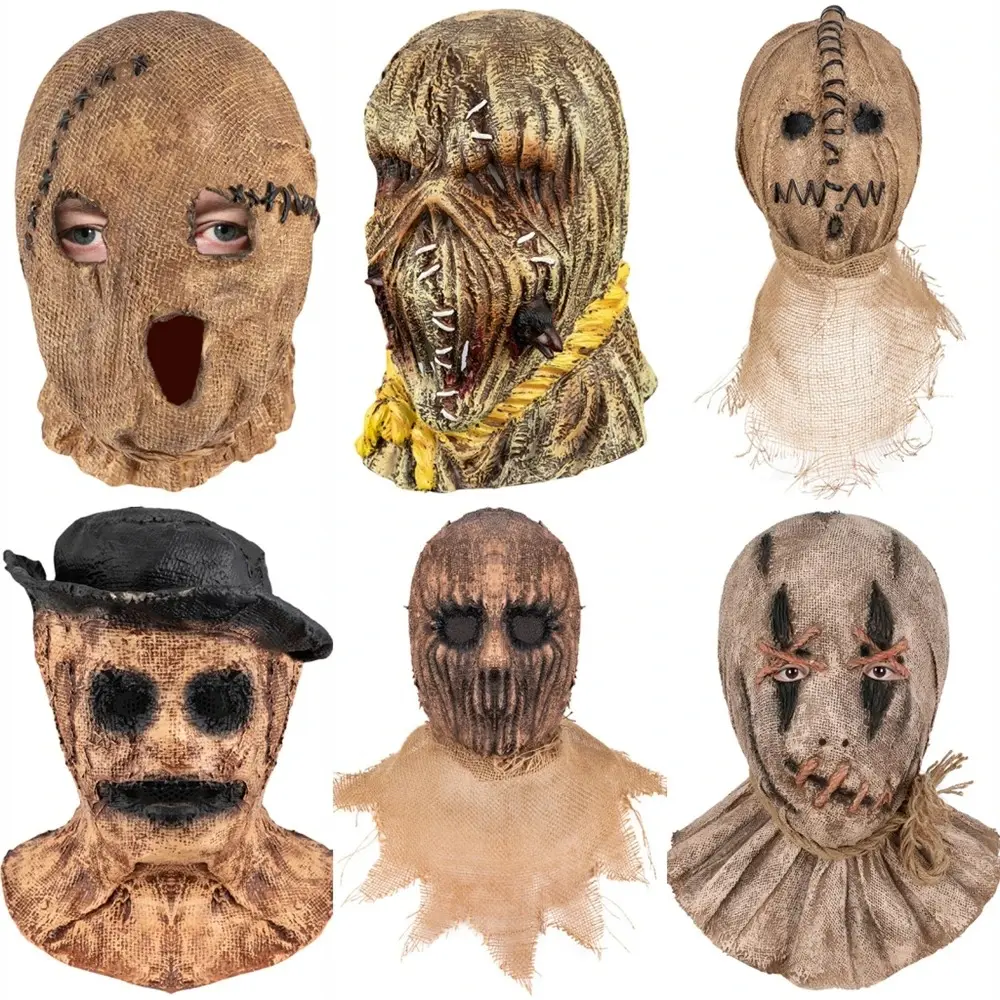 Anime Scarecrows Masks Cosplay Costume Latex Mask Halloween Masquerade Party Carnival Prop